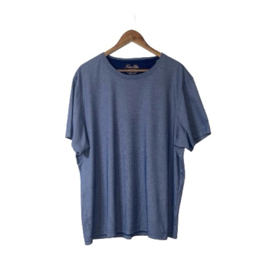 Tasso Elba Supima Cotton Blue Short Sleeve Tee Shirt T-Shirt Comfort Size XXL